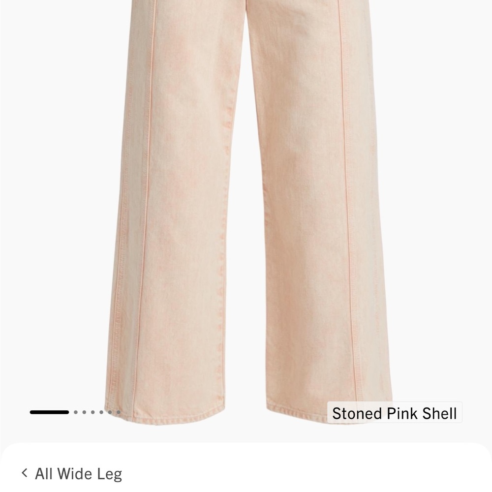 Veronica Beard Stoned Pink Shell High Rise Jeans
